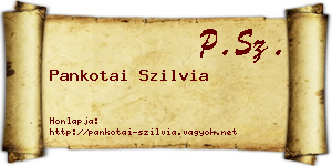 Pankotai Szilvia névjegykártya